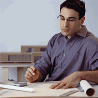 Man planning at his desk